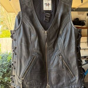 Harley-Davidson Women’s medium leather fringe riding vest